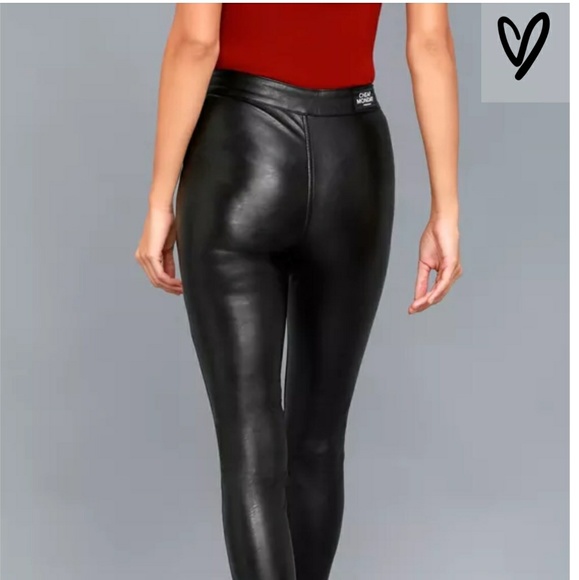 Cheap Monday Black Faux Leather Pants 